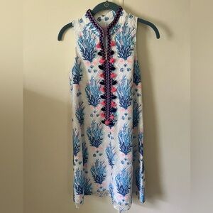 NWT Lilly Pulitzer Jane Shift Dress Seaspray Gray Off Shore Size 00